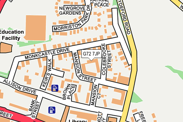 G72 7JP map - OS OpenMap – Local (Ordnance Survey) G72 7JP map - OS OpenMap – Local (Ordnance Survey)