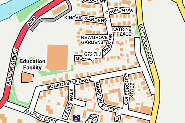 G72 7LJ map - OS OpenMap – Local (Ordnance Survey) G72 7LJ map - OS OpenMap – Local (Ordnance Survey)
