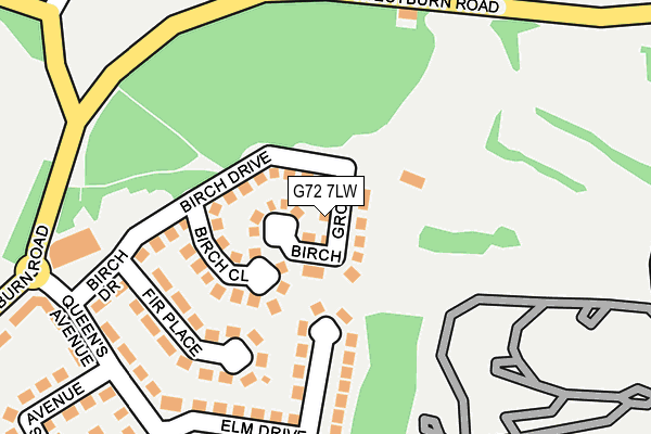 G72 7LW map - OS OpenMap – Local (Ordnance Survey) G72 7LW map - OS OpenMap – Local (Ordnance Survey)