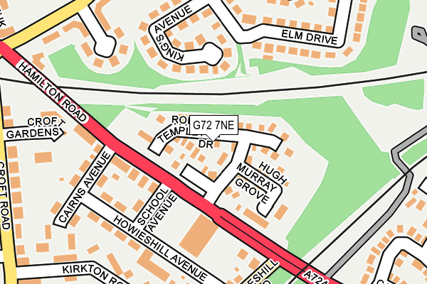 G72 7NE map - OS OpenMap – Local (Ordnance Survey) G72 7NE map - OS OpenMap – Local (Ordnance Survey)