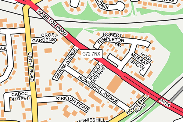 G72 7NX map - OS OpenMap – Local (Ordnance Survey) G72 7NX map - OS OpenMap – Local (Ordnance Survey)