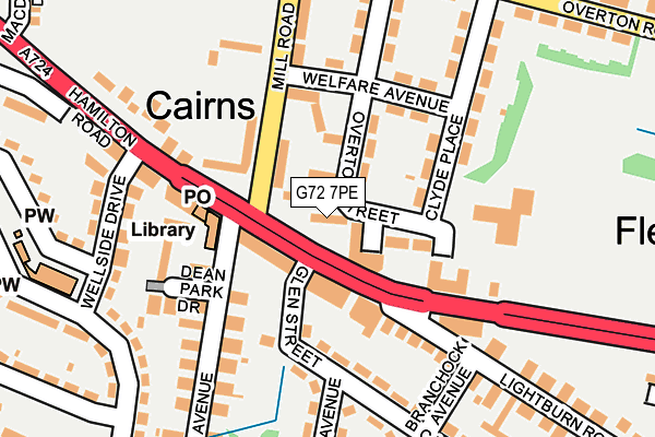 G72 7PE map - OS OpenMap – Local (Ordnance Survey) G72 7PE map - OS OpenMap – Local (Ordnance Survey)