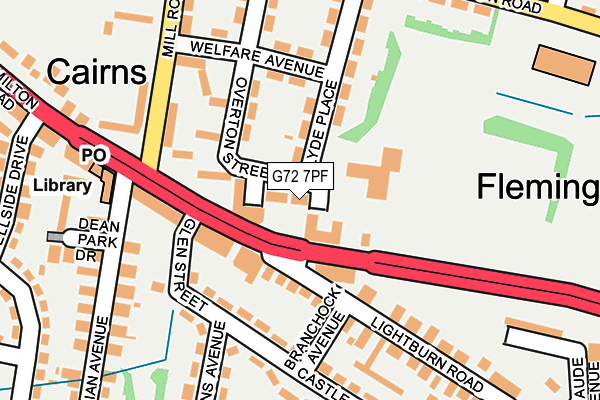 G72 7PF map - OS OpenMap – Local (Ordnance Survey) G72 7PF map - OS OpenMap – Local (Ordnance Survey)