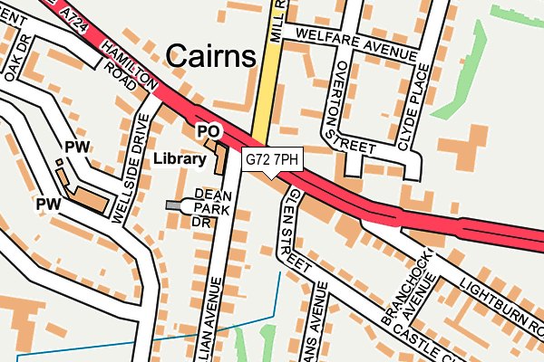 G72 7PH map - OS OpenMap – Local (Ordnance Survey) G72 7PH map - OS OpenMap – Local (Ordnance Survey)