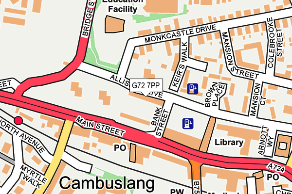 G72 7PP map - OS OpenMap – Local (Ordnance Survey) G72 7PP map - OS OpenMap – Local (Ordnance Survey)