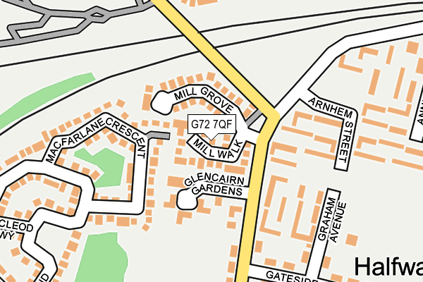 G72 7QF map - OS OpenMap – Local (Ordnance Survey) G72 7QF map - OS OpenMap – Local (Ordnance Survey)