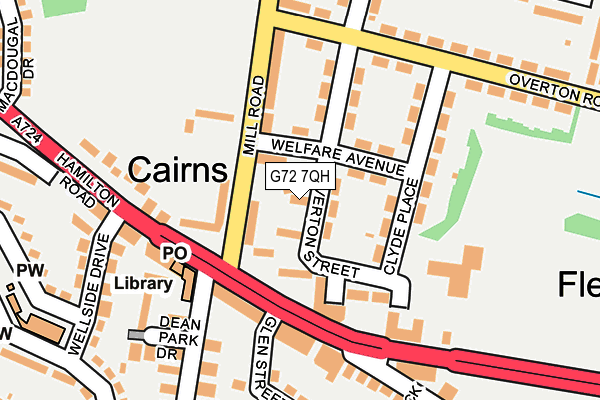 G72 7QH map - OS OpenMap – Local (Ordnance Survey) G72 7QH map - OS OpenMap – Local (Ordnance Survey)