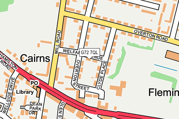 G72 7QL map - OS OpenMap – Local (Ordnance Survey)