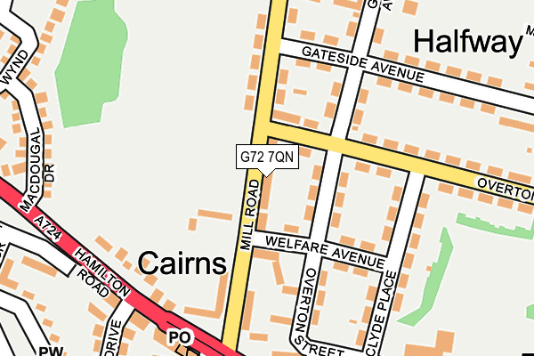 G72 7QN map - OS OpenMap – Local (Ordnance Survey) G72 7QN map - OS OpenMap – Local (Ordnance Survey)