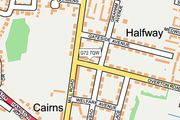 G72 7QW map - OS OpenMap – Local (Ordnance Survey) G72 7QW map - OS OpenMap – Local (Ordnance Survey)