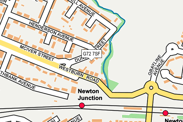 G72 7SF map - OS OpenMap – Local (Ordnance Survey)