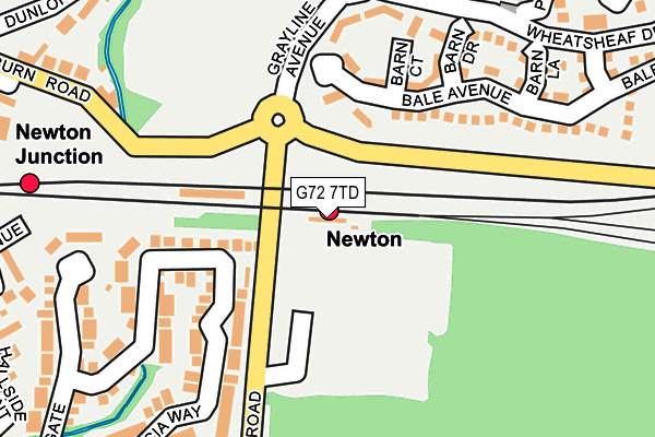 G72 7TD map - OS OpenMap – Local (Ordnance Survey)