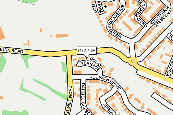 G72 7UE map - OS OpenMap – Local (Ordnance Survey) G72 7UE map - OS OpenMap – Local (Ordnance Survey)