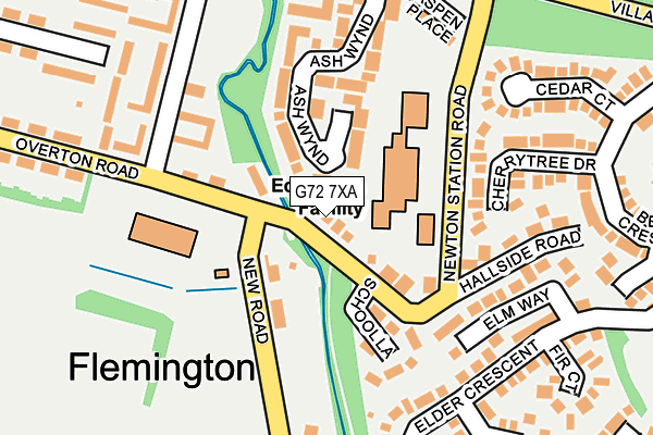 G72 7XA map - OS OpenMap – Local (Ordnance Survey)