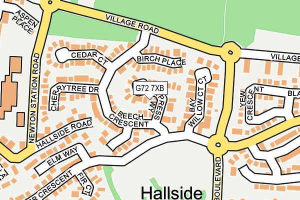 G72 7XB map - OS OpenMap – Local (Ordnance Survey) G72 7XB map - OS OpenMap – Local (Ordnance Survey)