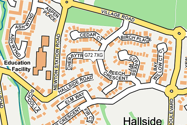 G72 7XG map - OS OpenMap – Local (Ordnance Survey)