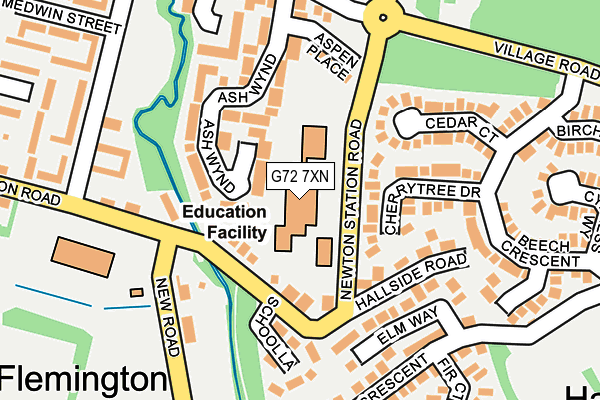 G72 7XN map - OS OpenMap – Local (Ordnance Survey)