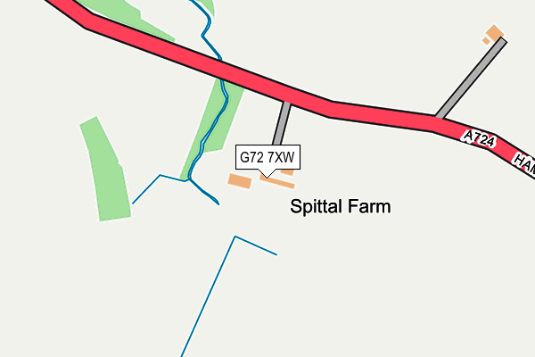 G72 7XW map - OS OpenMap – Local (Ordnance Survey)