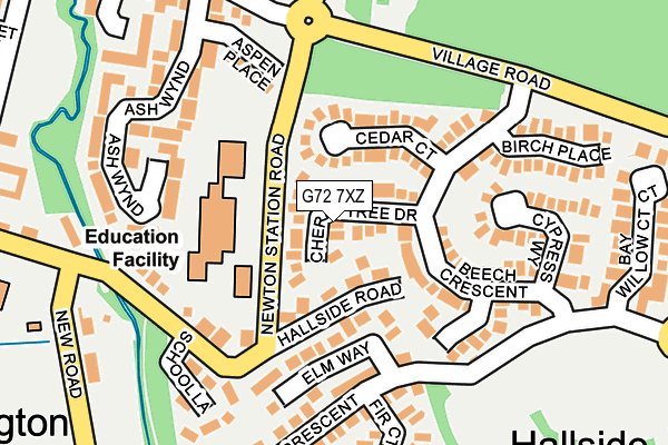 G72 7XZ map - OS OpenMap – Local (Ordnance Survey) G72 7XZ map - OS OpenMap – Local (Ordnance Survey)