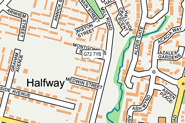 G72 7YB map - OS OpenMap – Local (Ordnance Survey) G72 7YB map - OS OpenMap – Local (Ordnance Survey)