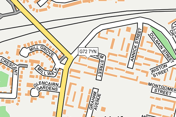 G72 7YN map - OS OpenMap – Local (Ordnance Survey) G72 7YN map - OS OpenMap – Local (Ordnance Survey)