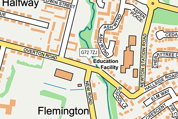 G72 7ZJ map - OS OpenMap – Local (Ordnance Survey) G72 7ZJ map - OS OpenMap – Local (Ordnance Survey)
