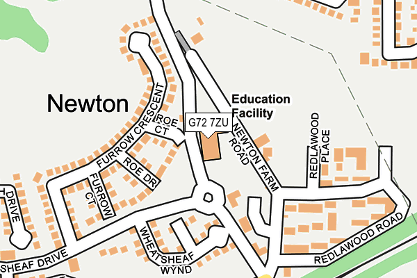 G72 7ZU map - OS OpenMap – Local (Ordnance Survey)