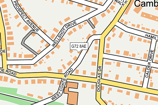 G72 8AE map - OS OpenMap – Local (Ordnance Survey) G72 8AE map - OS OpenMap – Local (Ordnance Survey)