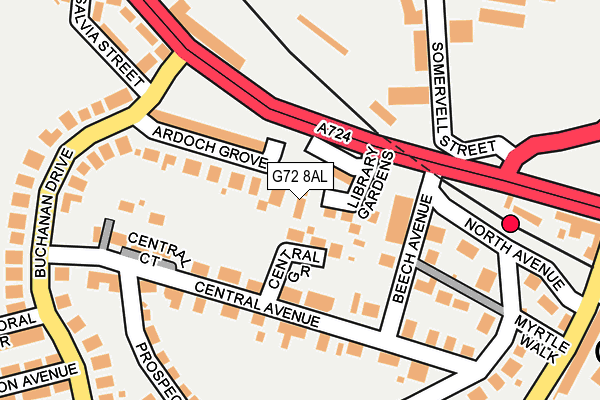 G72 8AL map - OS OpenMap – Local (Ordnance Survey) G72 8AL map - OS OpenMap – Local (Ordnance Survey)