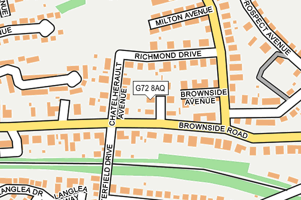 G72 8AQ map - OS OpenMap – Local (Ordnance Survey) G72 8AQ map - OS OpenMap – Local (Ordnance Survey)