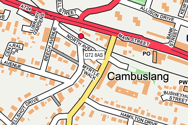 G72 8AS map - OS OpenMap – Local (Ordnance Survey) G72 8AS map - OS OpenMap – Local (Ordnance Survey)