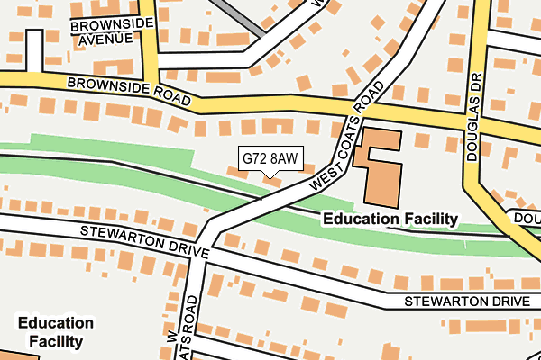 G72 8AW map - OS OpenMap – Local (Ordnance Survey) G72 8AW map - OS OpenMap – Local (Ordnance Survey)