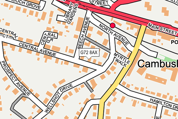 G72 8AX map - OS OpenMap – Local (Ordnance Survey) G72 8AX map - OS OpenMap – Local (Ordnance Survey)