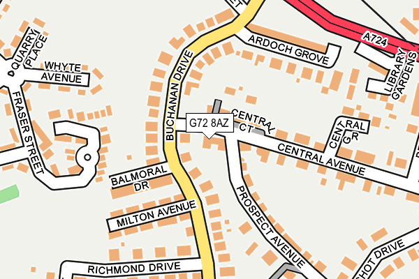 G72 8AZ map - OS OpenMap – Local (Ordnance Survey) G72 8AZ map - OS OpenMap – Local (Ordnance Survey)