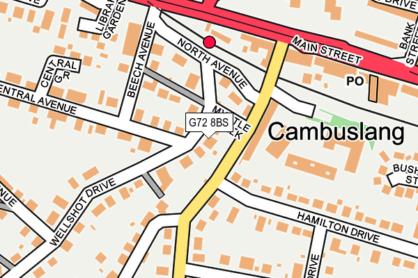 G72 8BS map - OS OpenMap – Local (Ordnance Survey) G72 8BS map - OS OpenMap – Local (Ordnance Survey)
