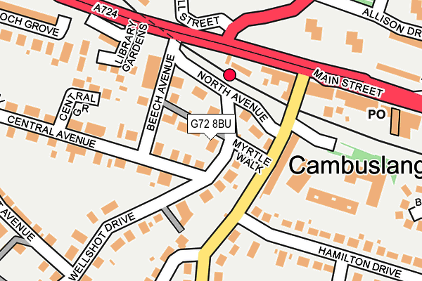 G72 8BU map - OS OpenMap – Local (Ordnance Survey) G72 8BU map - OS OpenMap – Local (Ordnance Survey)