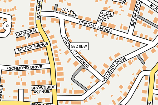 G72 8BW map - OS OpenMap – Local (Ordnance Survey) G72 8BW map - OS OpenMap – Local (Ordnance Survey)