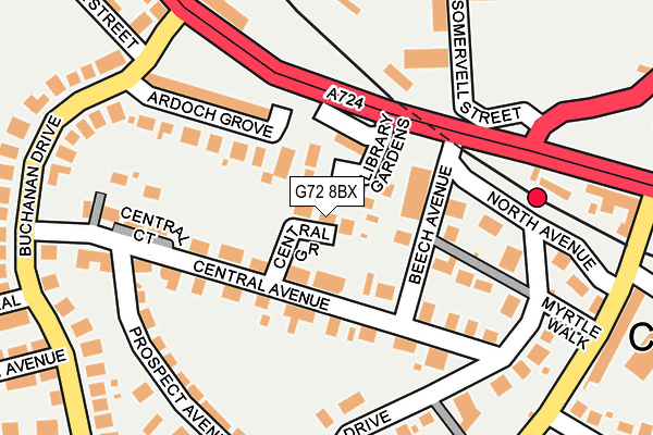 G72 8BX map - OS OpenMap – Local (Ordnance Survey) G72 8BX map - OS OpenMap – Local (Ordnance Survey)