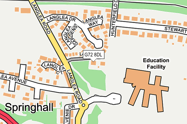 G72 8DL map - OS OpenMap – Local (Ordnance Survey) G72 8DL map - OS OpenMap – Local (Ordnance Survey)