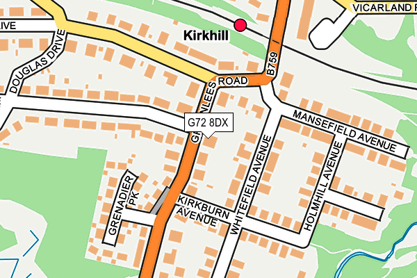 G72 8DX map - OS OpenMap – Local (Ordnance Survey) G72 8DX map - OS OpenMap – Local (Ordnance Survey)