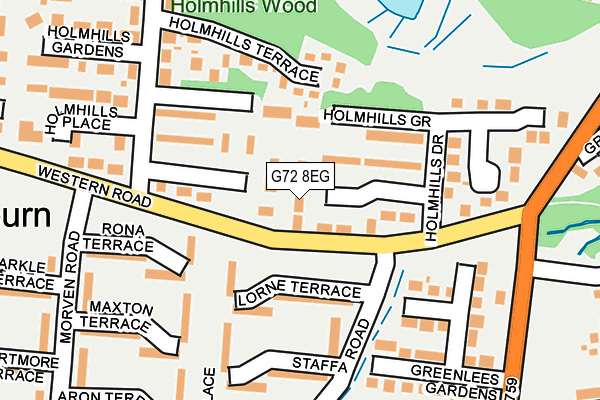 G72 8EG map - OS OpenMap – Local (Ordnance Survey) G72 8EG map - OS OpenMap – Local (Ordnance Survey)