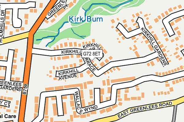 G72 8ET map - OS OpenMap – Local (Ordnance Survey)