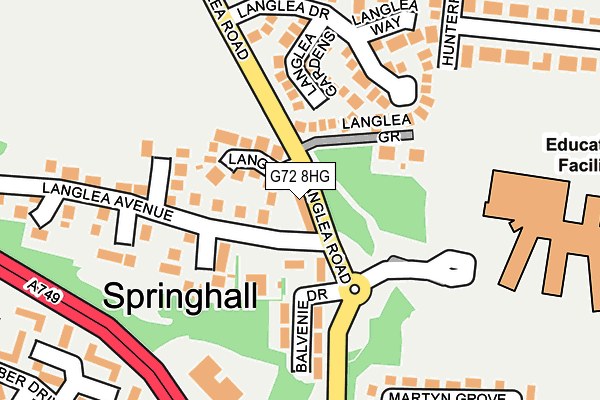 G72 8HG map - OS OpenMap – Local (Ordnance Survey) G72 8HG map - OS OpenMap – Local (Ordnance Survey)