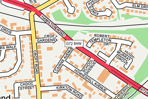 G72 8HW map - OS OpenMap – Local (Ordnance Survey) G72 8HW map - OS OpenMap – Local (Ordnance Survey)