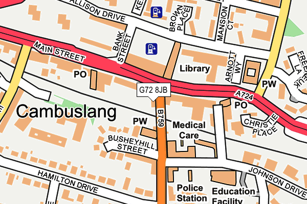 G72 8JB map - OS OpenMap – Local (Ordnance Survey) G72 8JB map - OS OpenMap – Local (Ordnance Survey)