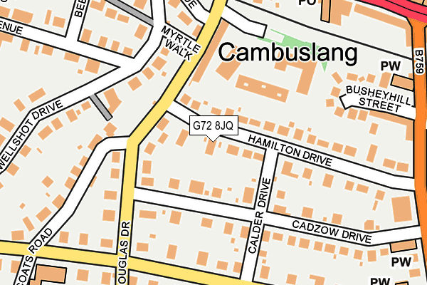 G72 8JQ map - OS OpenMap – Local (Ordnance Survey) G72 8JQ map - OS OpenMap – Local (Ordnance Survey)