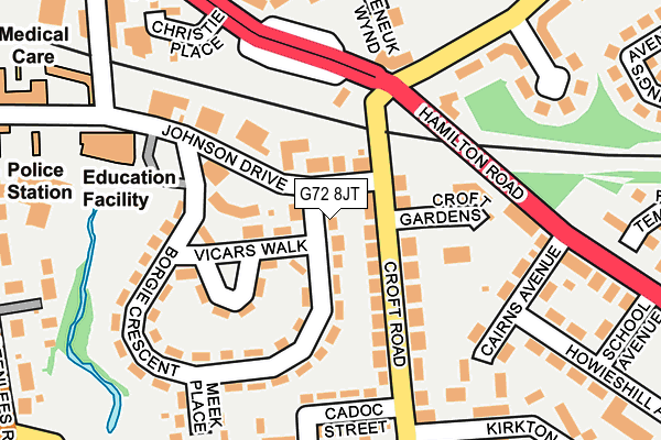 G72 8JT map - OS OpenMap – Local (Ordnance Survey) G72 8JT map - OS OpenMap – Local (Ordnance Survey)
