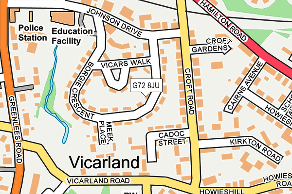 G72 8JU map - OS OpenMap – Local (Ordnance Survey) G72 8JU map - OS OpenMap – Local (Ordnance Survey)
