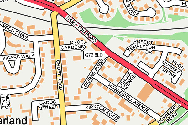G72 8LD map - OS OpenMap – Local (Ordnance Survey) G72 8LD map - OS OpenMap – Local (Ordnance Survey)
