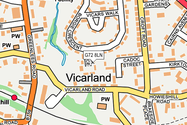 G72 8LN map - OS OpenMap – Local (Ordnance Survey) G72 8LN map - OS OpenMap – Local (Ordnance Survey)